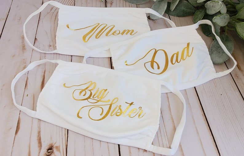 Baby Shower Mommy Daddy Est. Face Masks / Custom Face Masks Etsy