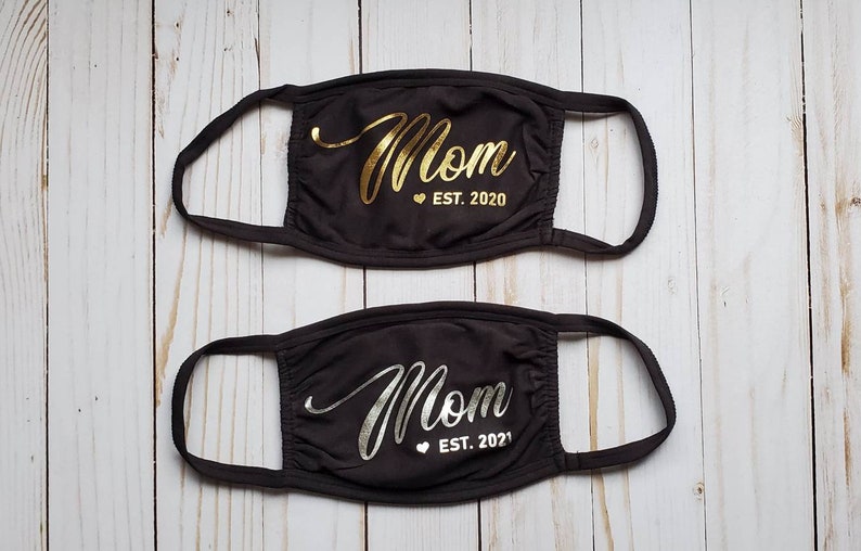 Baby Shower Mommy Daddy Est. Face Masks / Custom Face Masks Etsy
