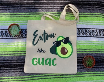 Extra als Guac Glitter canvas tas