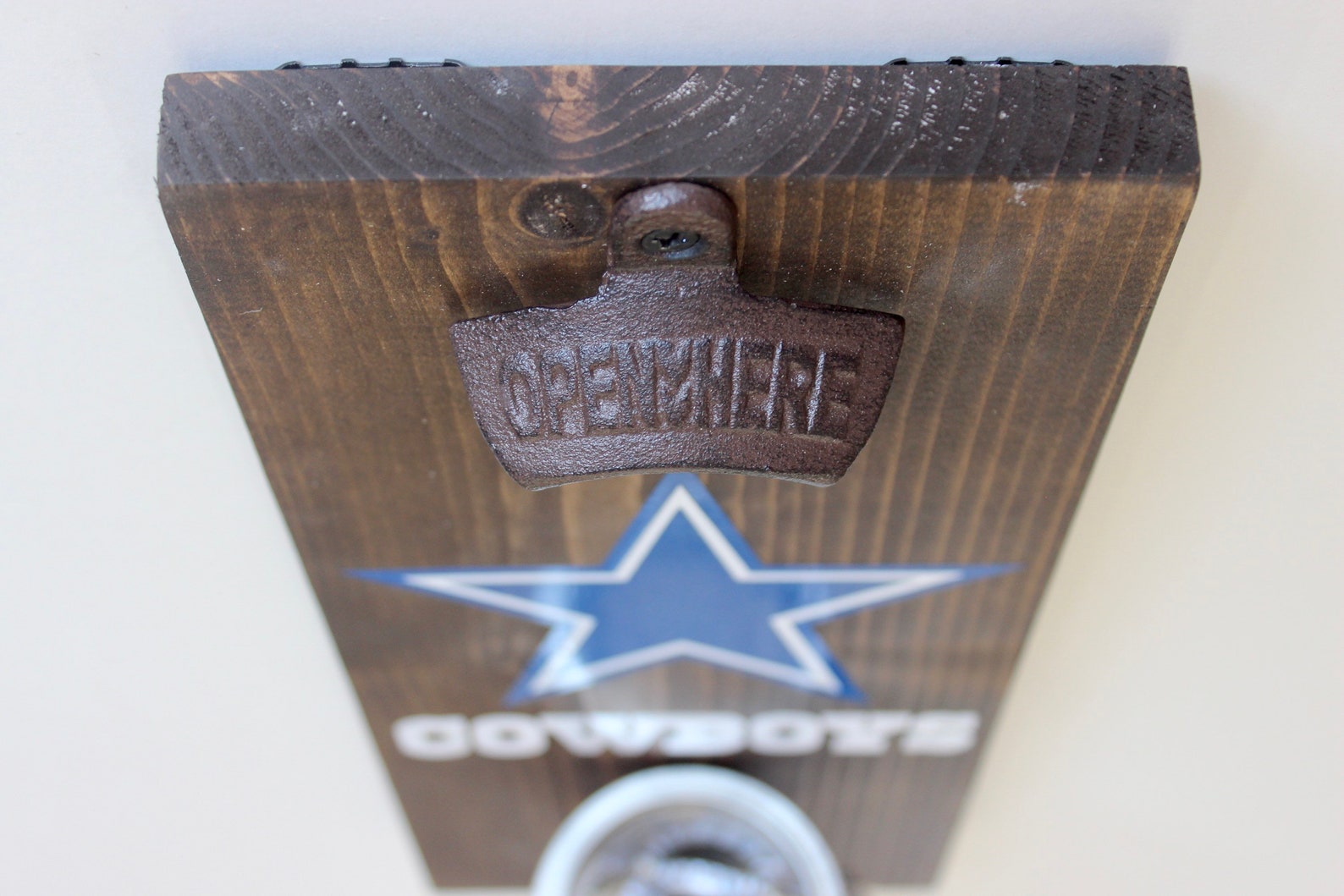 Dallas Cowboys Bottle Opener Cap Catcher / Collector Wall Etsy