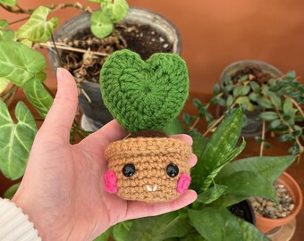 Heart Hoya Amigurumi Crochet PDF Pattern | Sweetheart Succulent Potted Plant Beginner Craft Instructions Valentines Tutorial Cute Cactus