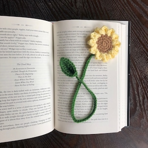 Sunflower Bookmark Crochet PDF Pattern