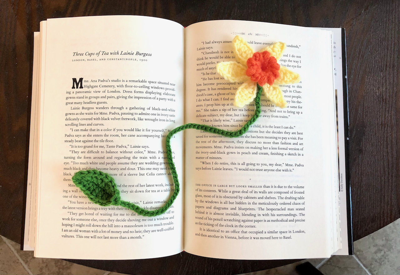 38 Flower Bookmark Crochet Patterns to Add a Handmade Touch to Reading Time 23 Daffodil Flower Bookmark Crochet