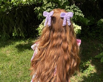 Patrón PDF de mini lazo elástico para el cabello a crochet