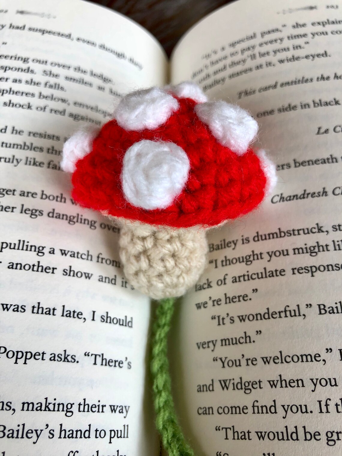 Mushroom Bookmark Crochet PDF Pattern Plush Red Spotted Etsy