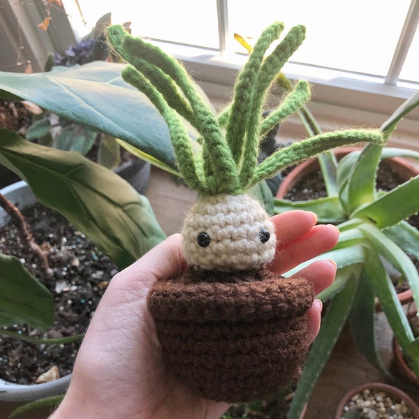 Ponytail Palm Amigurumi Crochet PDF Pattern | Succulent Potted Plant Easy Beginner Simple Plush Instructions | Tropical Houseplant Craft