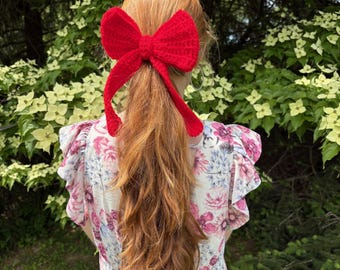 Large Flared Hair Bow Crochet PDF Pattern
