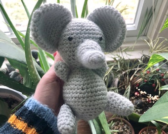 Elephant Amigurumi Crochet PDF Pattern | Circus Animal Plush Toy Beginner Friendly Simple Tutorial and Instructions | Cute Gray Doll Pattern