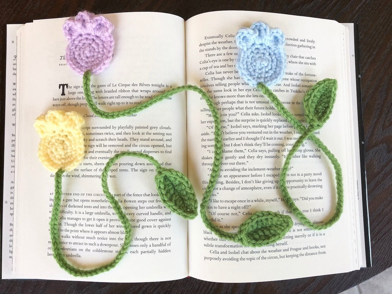 38 Flower Bookmark Crochet Patterns to Add a Handmade Touch to Reading Time 15 Tulip Flower Bookmark Crochet