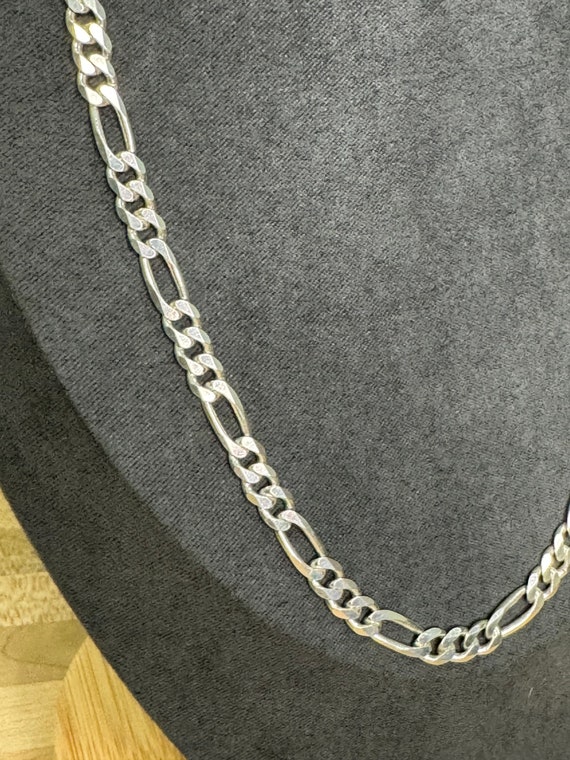 925 Sterling Silver Figaro Chain - image 2