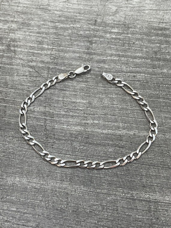925 Sterling Silver Figaro Bracelet