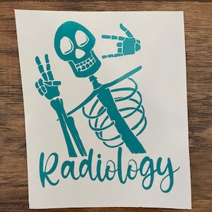 Radiology Skeleton Vinyl Decal