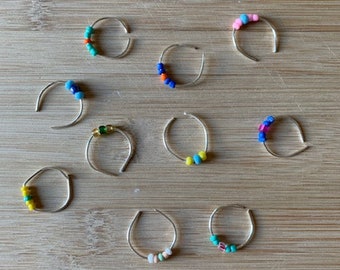 Bead Ring, Gold and Silver Rings