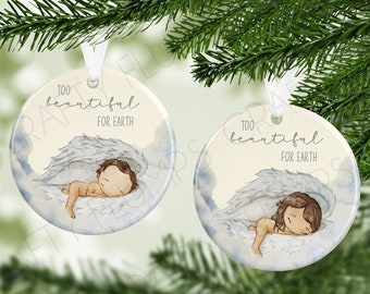 angel baby christmas bauble