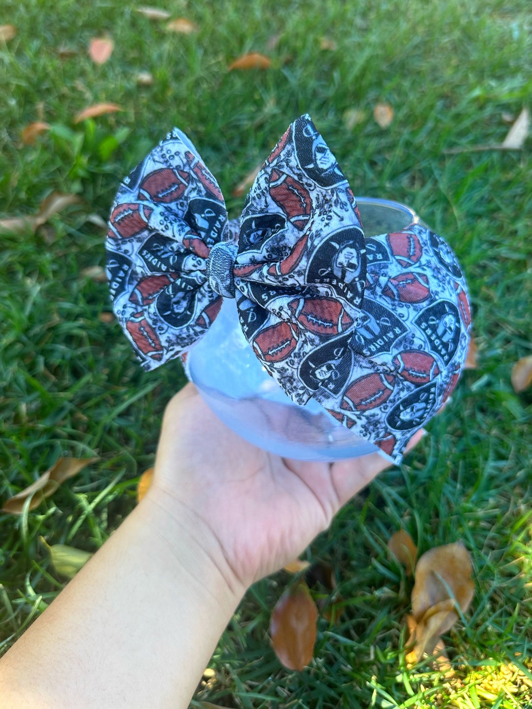Raiders Bow Las Vegas Raiders Bow NFL Bows Etsy