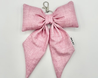 Charm para bolso con lazo hinchado // Rosa desgastado