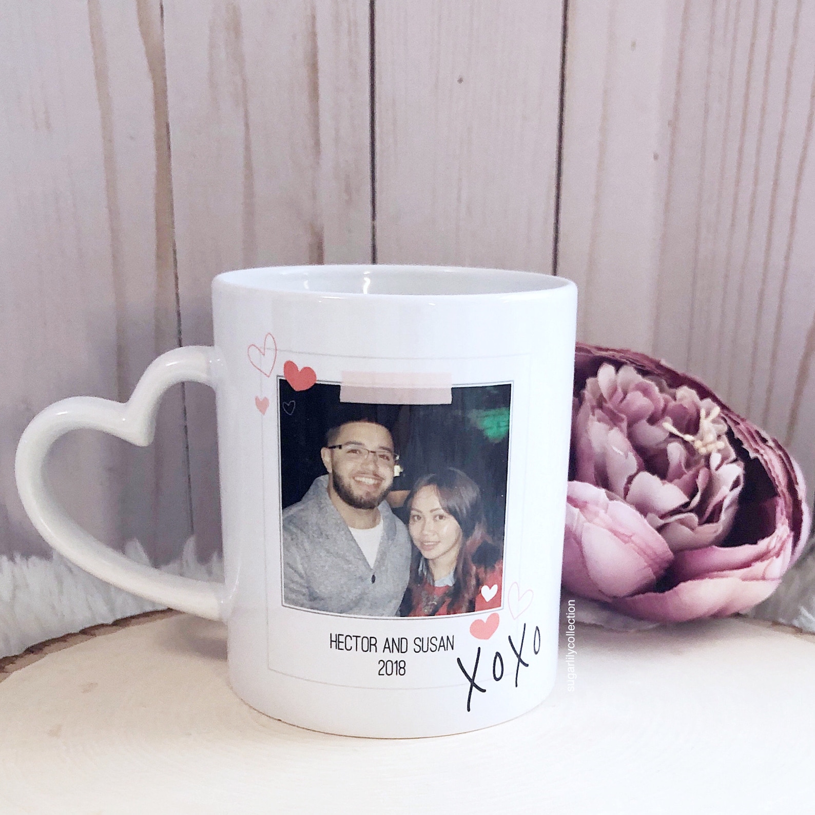 Valentine's Mug Heart Handle Mug Sublimation Mug Custom Etsy