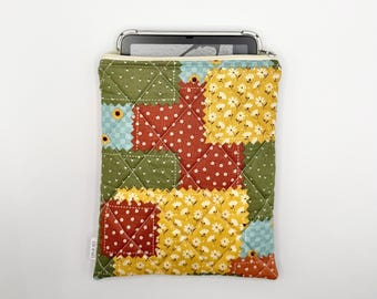 Funda acolchada para tablet/iPad/lector electrónico // Patchwork otoñal