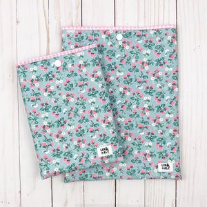 Blue Strawberry Tablet Sleeve || Book Sleeve, E-Reader Cover, Tablet Protection, Kindle, iPad Sleeve, Padded Tablet Sleeve