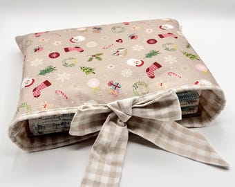Funda acolchada para Biblia / Funda para libro // Iconos navideños