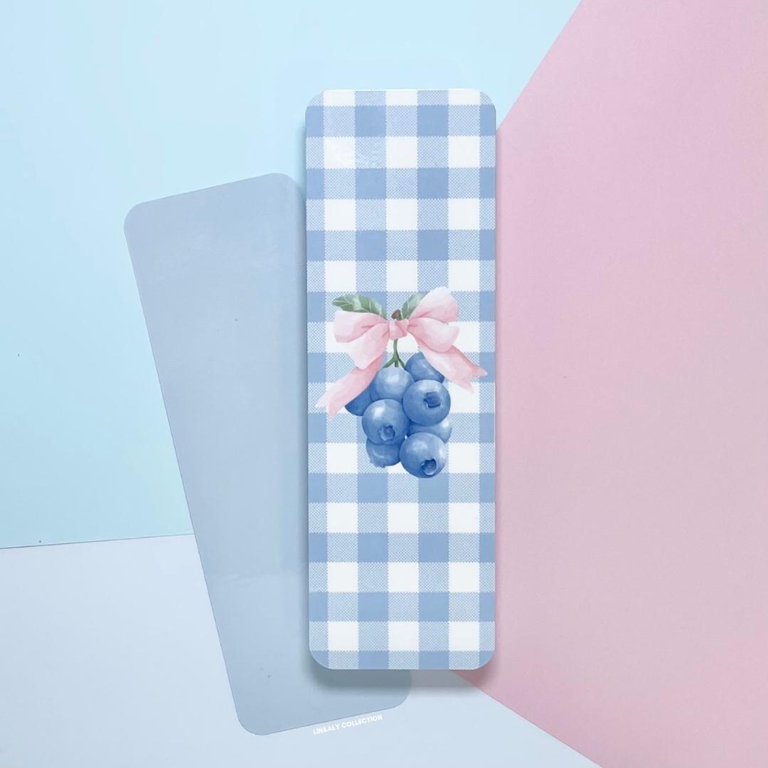 Blueberry Bookmark, Laminated Bookmark, Gift for Book Lovers, Page ...