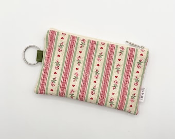 Llavero con minibolsita acolchada // Bastón de caramelo vintage