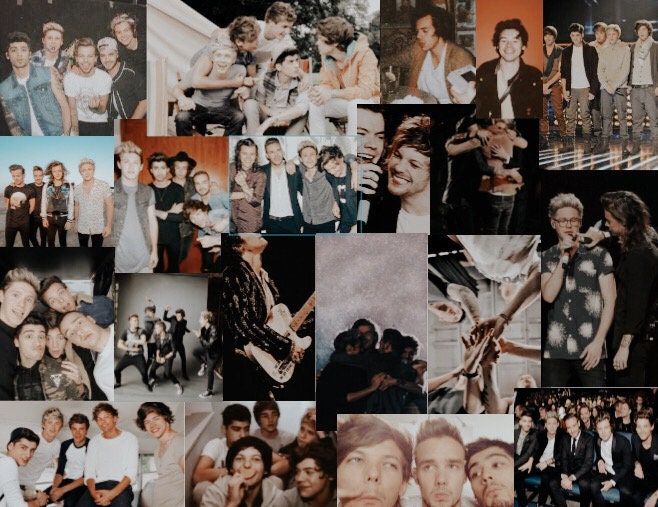 Piece One Direction 1d Wall Collage Kit Filter Harry Etsy