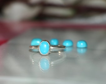 Turquoise ring - Sky blue turquoise ring - 925 Silver Ring - Birthstone Ring - Handmade ring - turquoise Gemstone Jewelry - Gift to her