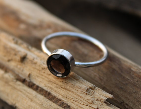 Bague En Argent 925 Avec Quartz Fumé - Modèle BA-AR-1 Taille 65 - Neuf Avec Étiquettes