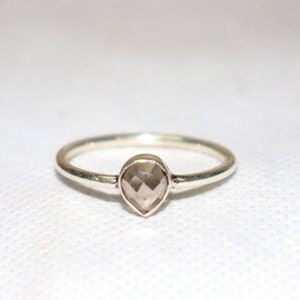 Natural Smoky Quartz Ring - Smoky Quartz faceted stone Ring -925 Silver Ring -Smoky quartz Jewelry - Handmade Silver Ring -gift to her