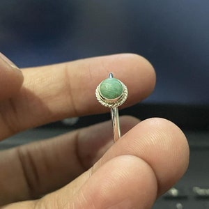 Amazonite Ring: Solid 925 Silver Ring - Handmade Bezel Ring - Daily Use Ring - Gemstone Cabochon Ring - Gift For her - Amazonite Jewelry image 3