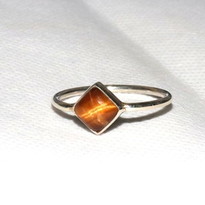 Natural Yellow Tiger Eye Ring - Tiger Eye 925 Silver Ring - Handmade 925 Silver Ring - Natural Gemstone Ring - Tiger Eye Ring - Gift To her