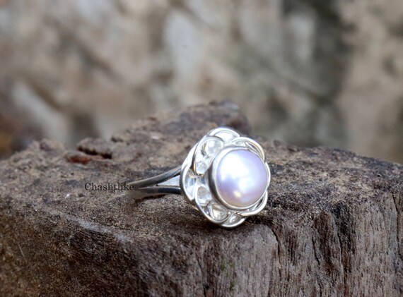 Pearl stone shop ring