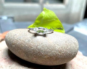 Natural White Topaz Ring - 925 Sterling Silver Ring - Gift For Her - Topaz Jewelry - April Birthstone - Silver Ring White Topaz Jewelry