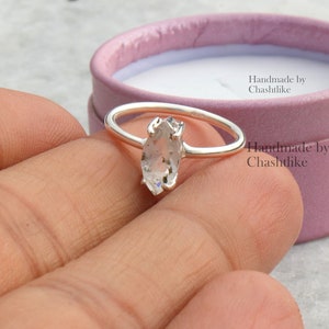 Natural Herkimer Diamond Ring, Herkimer Diamond Ring, 925 Sterling Silver Herkimer Diamond Ring, Gift For Her, Herkimer Diamond Ring