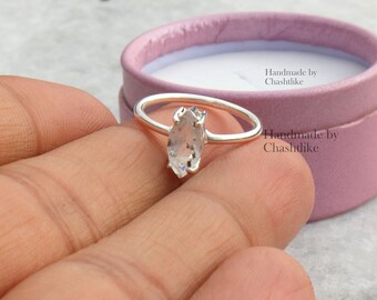 Natural Herkimer Diamond Ring, Herkimer Diamond Ring, 925 Sterling Silver Herkimer Diamond Ring, Gift For Her, Herkimer Diamond Ring