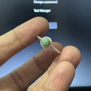 Amazonite Ring: Solid 925 Silver Ring - Handmade Bezel Ring - Daily Use Ring - Gemstone Cabochon Ring - Gift For her - Amazonite Jewelry image 1