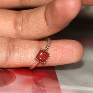 Jasper Ring , Natural Red Jasper Ring ,925 Silver Ring , Handmade Jasper Gemstone Ring , Gift To her, Cabochon Jasper Ring , Jasper Jewelry