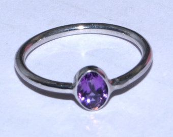 Purple Amethyst Ring - 925 Silver Ring - Amethyst Gemstone Ring - Birthstone Ring - Gift to her Ring - February Birthstone Amethyst Jewelry