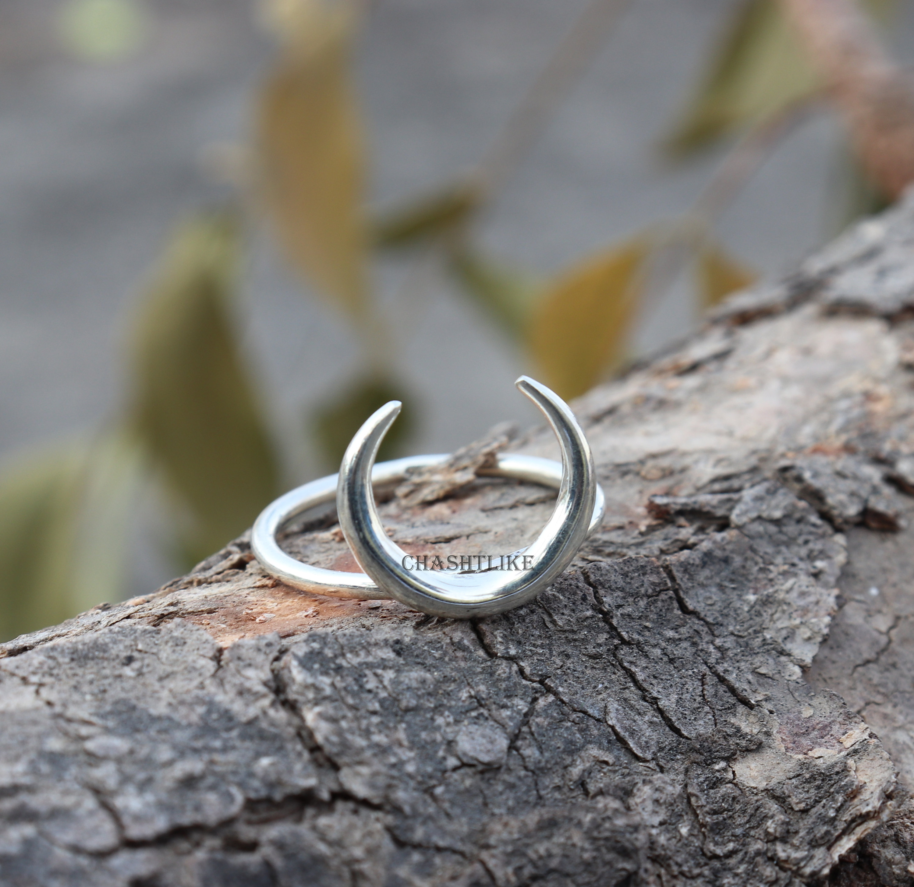 Mond Ring 925 Silber Band Ring Silber Mond Form Ring Etsy.de