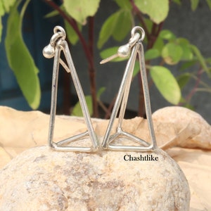 925 Silver Earrings - Handmade 925 Silver Earrings - Silver Earrings - Gift to her  -  925 Silver Jewelry Elegant simple daily use earrings