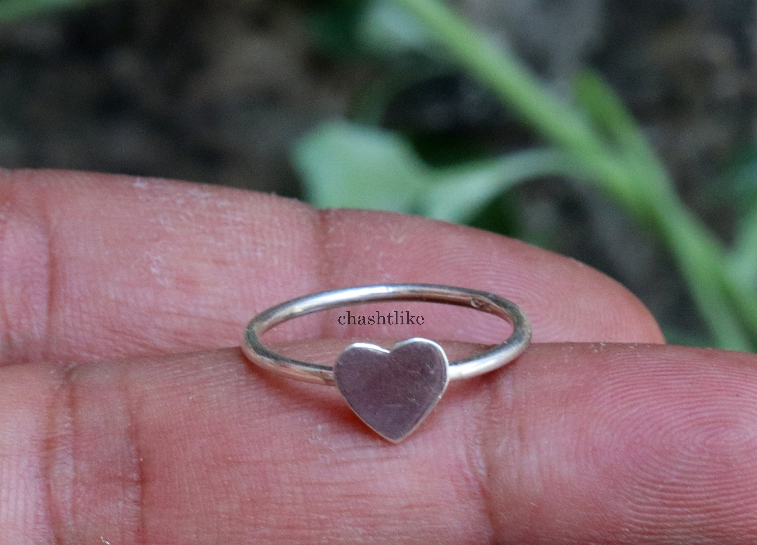 RAOING Classic Heart Ring 13.5号 シルバー925 925 Sterling Silver Heart Ring – Elegant Stacking Band Gift