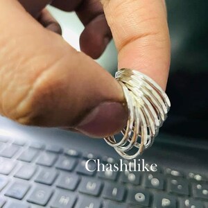 Handmade 925 Silver Band Ring: Elegant Stacking Jewelry