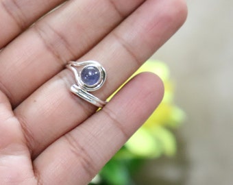 Natural Tanzanite Ring , 925 Silver Ring , December Birthstone Ring , Blue Tanzanite Ring - Handmade Ring ,Gift for her Tanzanite Jewelry