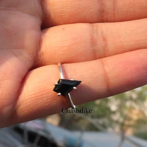 Black Onyx Kite Ring: Handmade 925 Sterling Silver Wedding Ring