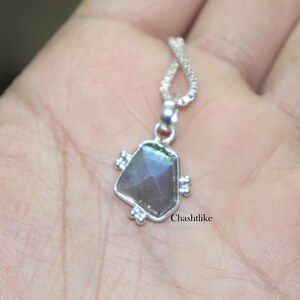 Blue Fire Labradorite Gemstone Handmade 925 Sterling Silver Pendant Vintage Labradorite Jewelry Pendant Gift For mother&#39;s Day Unique Gift