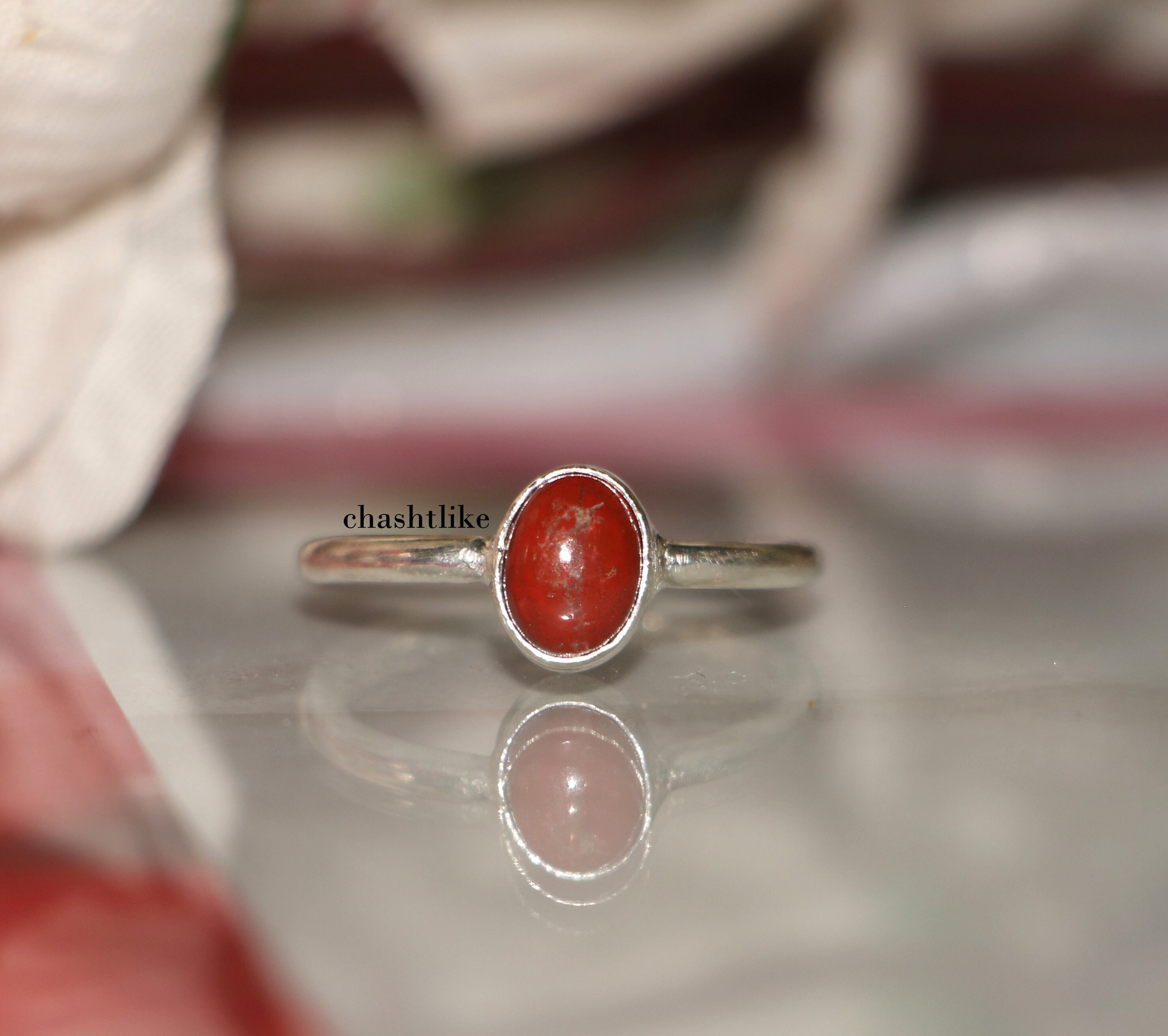Jasper Ring Natural Red Jasper Ring 925 Silver Ring Etsy Nederland