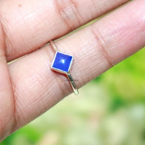 Blue Chalcedony Ring - Chalcedony Ring -925 Silver Ring - Birthstone Ring - Handmade Gemstone Silver Ring - Chalcedony gift Ring - Blue Ring