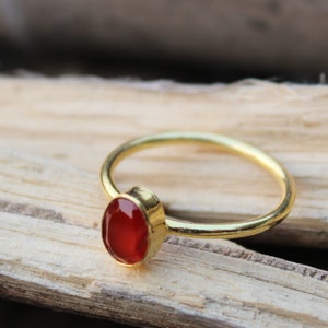 Carnelian Ring - Orange Carnelian Ring - 925 Silver  Carnelian Ring - Handmade Silver Ring - Carnelian Gemstone Ring - Gift To her Ring