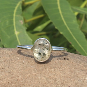 Herkimer Diamond Sterling Silver Ring - Diamond Birthstone